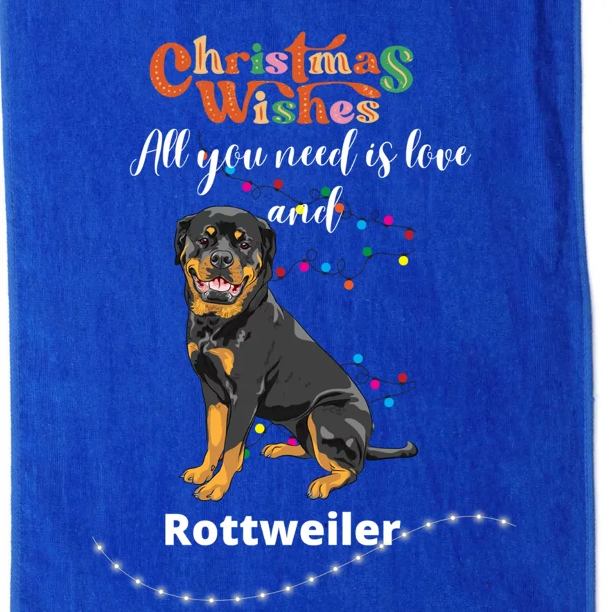 Dog Lovers' Christmas Wishes Rottweiler Xmas Greetings Gift Platinum Collection Golf Towel