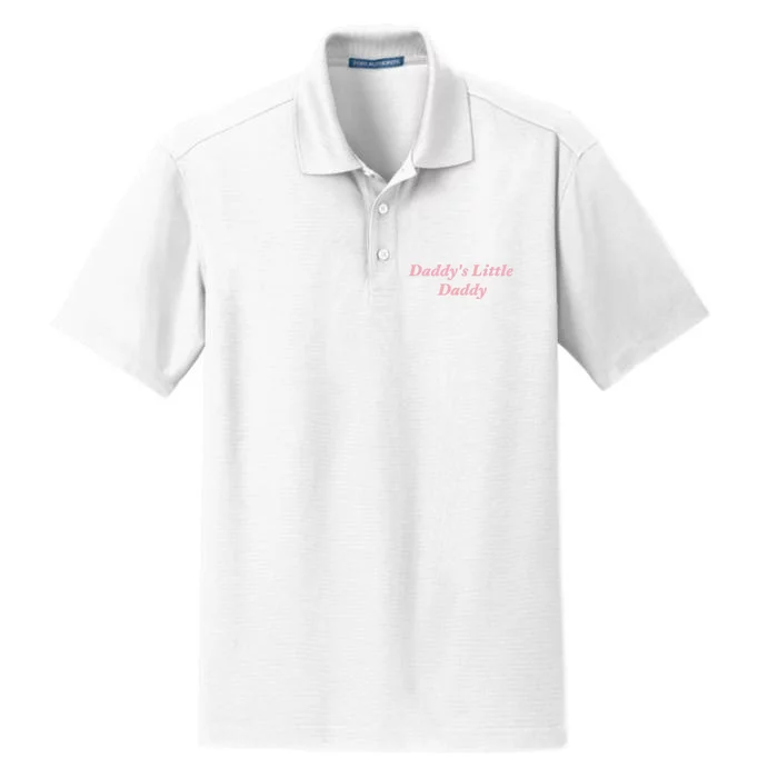 Daddy's Little Daddy Funny Dry Zone Grid Performance Polo