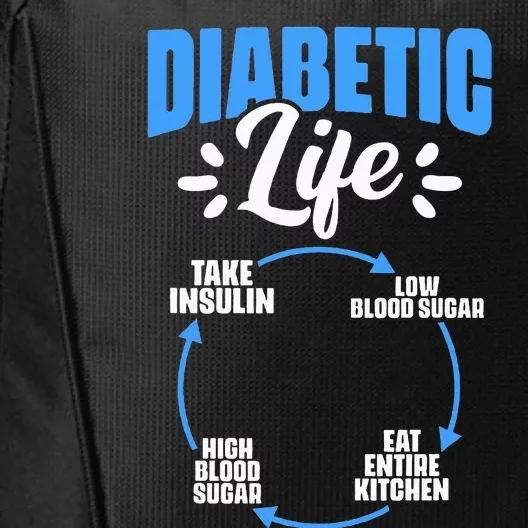 Diabetic Life Diabetes Warrior Diabetes Awareness City Backpack