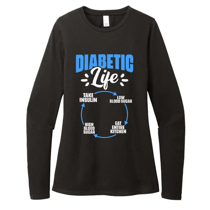 Diabetic Life Diabetes Warrior Diabetes Awareness Womens CVC Long Sleeve Shirt