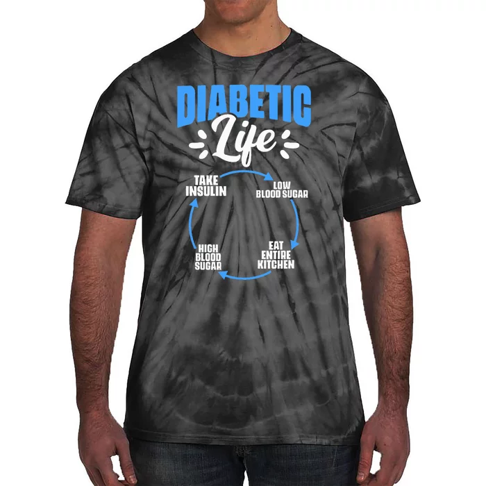 Diabetic Life Diabetes Warrior Diabetes Awareness Tie-Dye T-Shirt