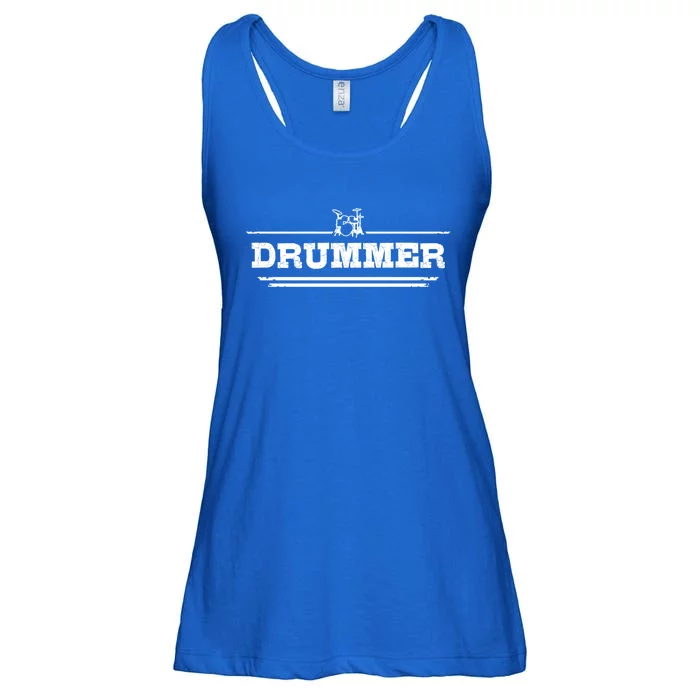 Distressed Look Drumming Gift For Drummers And Percussionists Gift Ladies Essential Flowy Tank