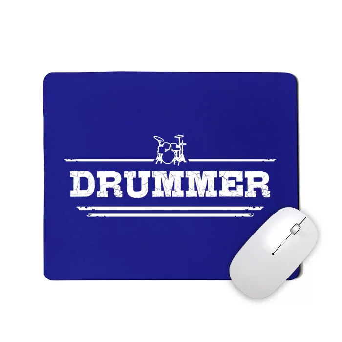 Distressed Look Drumming Gift For Drummers And Percussionists Gift Mousepad