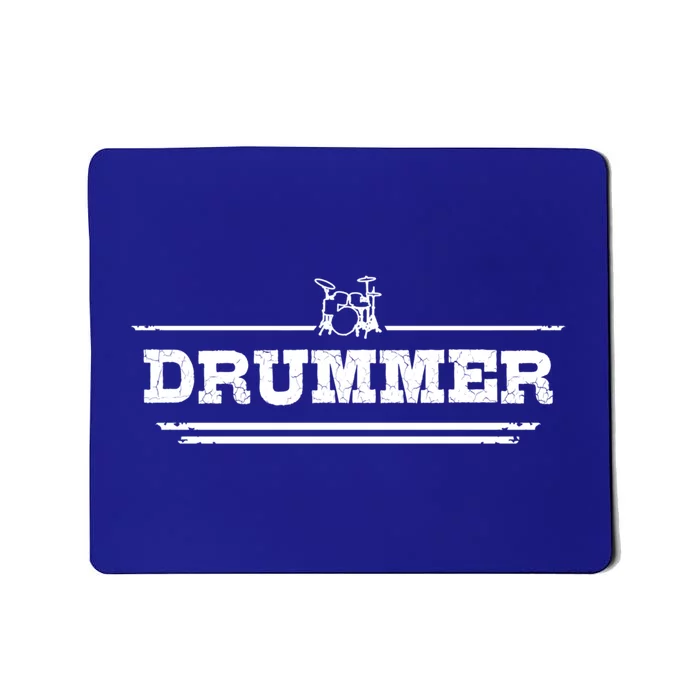 Distressed Look Drumming Gift For Drummers And Percussionists Gift Mousepad