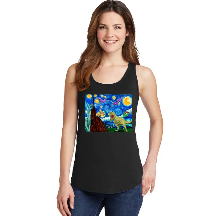 Dinosaur Lover Dinosaur Art T Rex Art Dinosaur Ladies Essential Tank