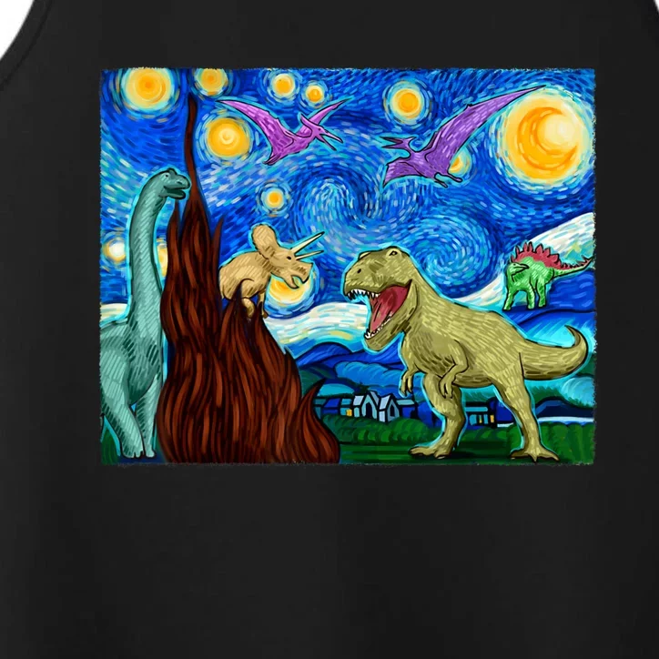 Dinosaur Lover Dinosaur Art T Rex Art Dinosaur Performance Tank