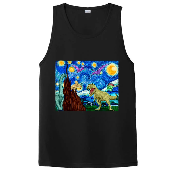 Dinosaur Lover Dinosaur Art T Rex Art Dinosaur Performance Tank