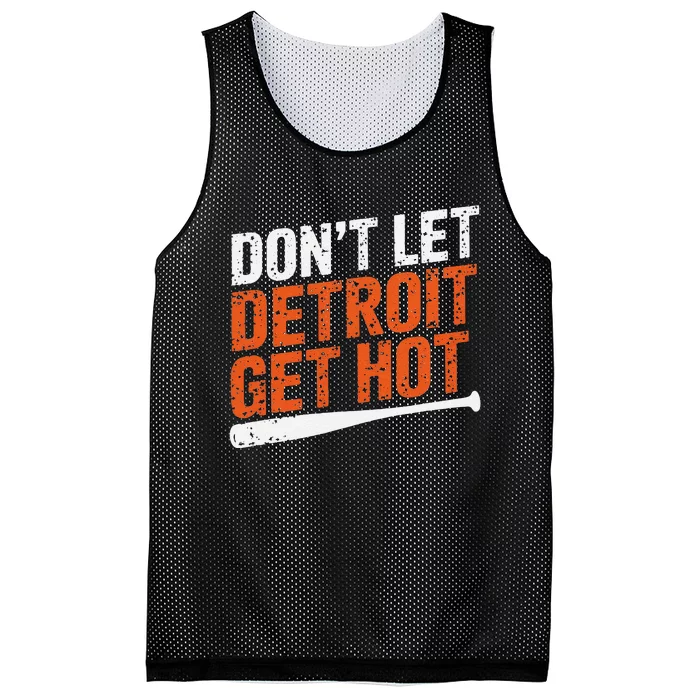 DonT Let Detroit Get Hot Mesh Reversible Basketball Jersey Tank