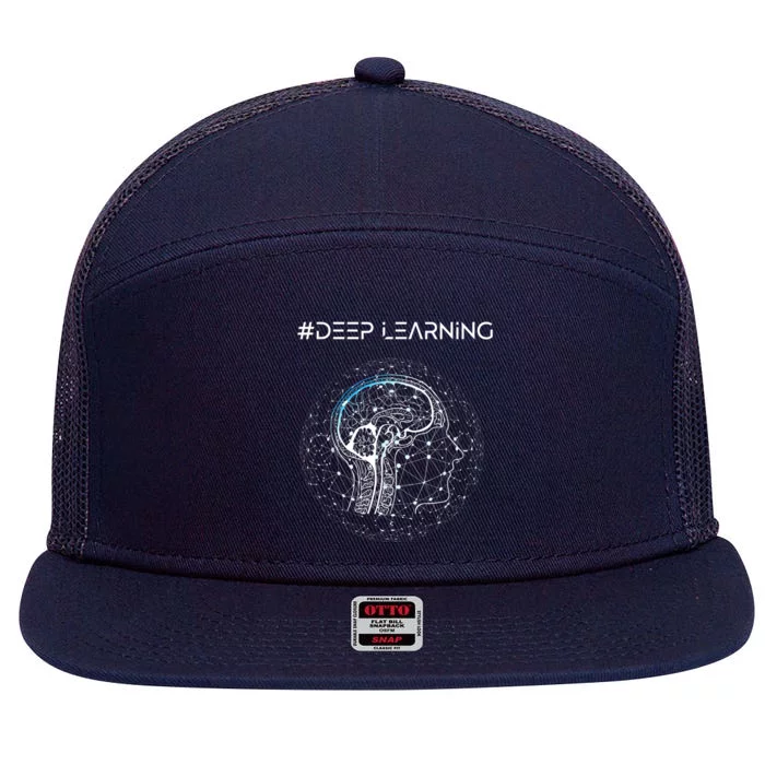 Deep Learning Data Science Machine Learning AI 7 Panel Mesh Trucker Snapback Hat