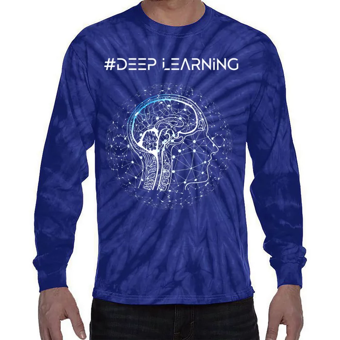 Deep Learning Data Science Machine Learning AI Tie-Dye Long Sleeve Shirt