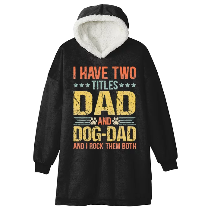 Dog Lover Dad Funny Puppy Father Quote Fathers Day Saying Hooded Wearable Blanket