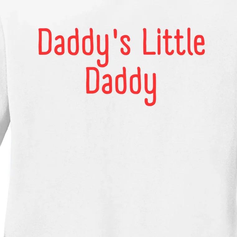 Daddys Little Daddy Funny Daddys Little Meatball Ladies Long Sleeve Shirt