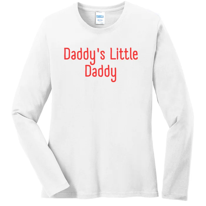 Daddys Little Daddy Funny Daddys Little Meatball Ladies Long Sleeve Shirt