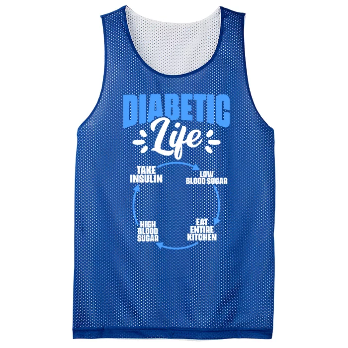 Diabetic Life Diabetes Warrior Diabetes Awareness Gift Mesh Reversible Basketball Jersey Tank