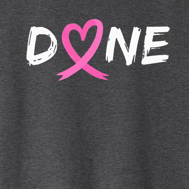 Done Last Day Of Radiation Chemo Breast Cancer Love Heart Women's Crop Top Tee