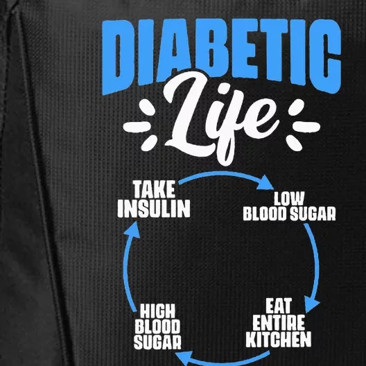 Diabetic Life Diabetes Warrior Diabetes Awareness City Backpack