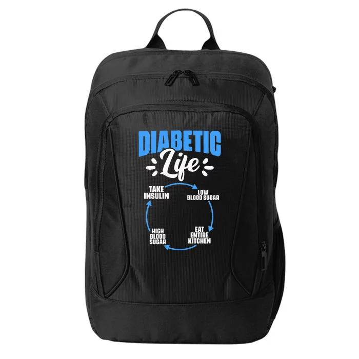 Diabetic Life Diabetes Warrior Diabetes Awareness City Backpack