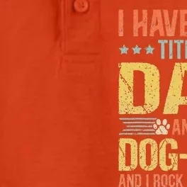 Dog Lover Dad Funny Puppy Father Quote Fathers Day Saying Dry Zone Grid Performance Polo