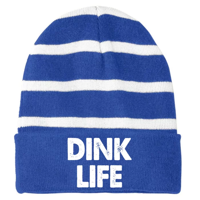 Dink Life Dual Income No Gift Striped Beanie with Solid Band