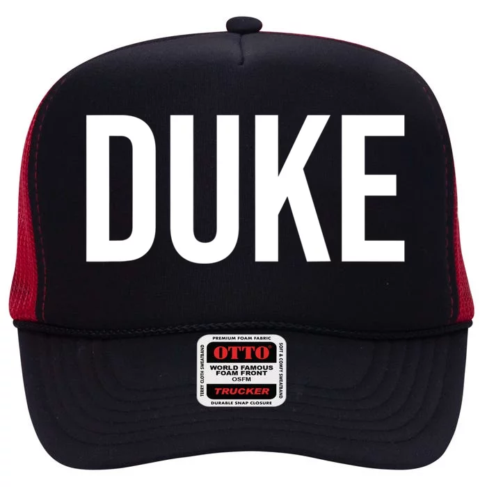 Duke Logo High Crown Mesh Trucker Hat