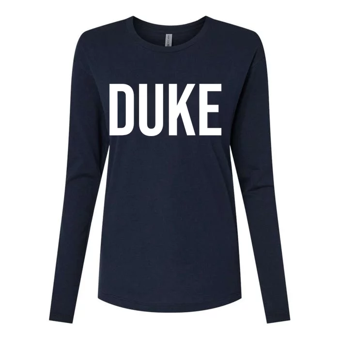 Duke Logo Womens Cotton Relaxed Long Sleeve T-Shirt