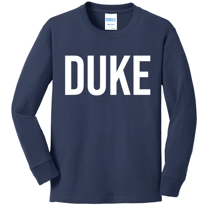 Duke Logo Kids Long Sleeve Shirt