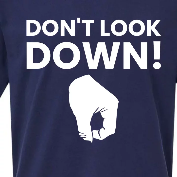 DonT Look Down Humor Graphic Sueded Cloud Jersey T-Shirt