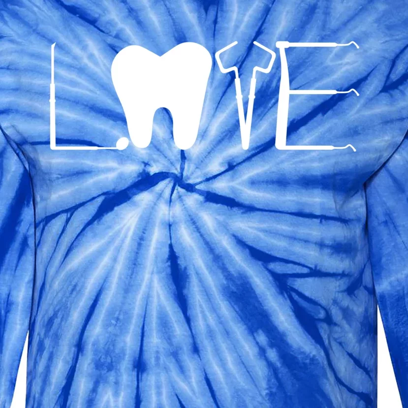 Dentist Love Dental Assistant Tooth Squad Cute Teeth Dentist Great Gift Tie-Dye Long Sleeve Shirt