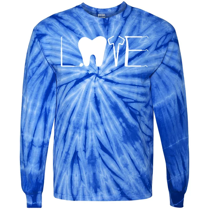 Dentist Love Dental Assistant Tooth Squad Cute Teeth Dentist Great Gift Tie-Dye Long Sleeve Shirt