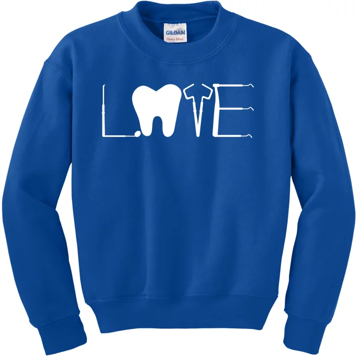 Dentist Love Dental Assistant Tooth Squad Cute Teeth Dentist Great Gift Kids Sweatshirt