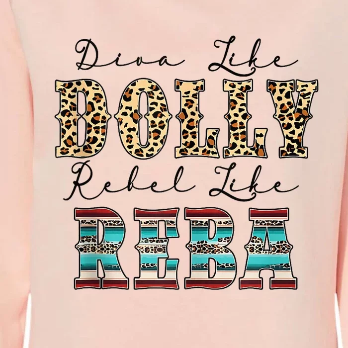 Diva Like Dolly Rebel Like Reba Leopard Texture Style Womens California Wash Sweatshirt