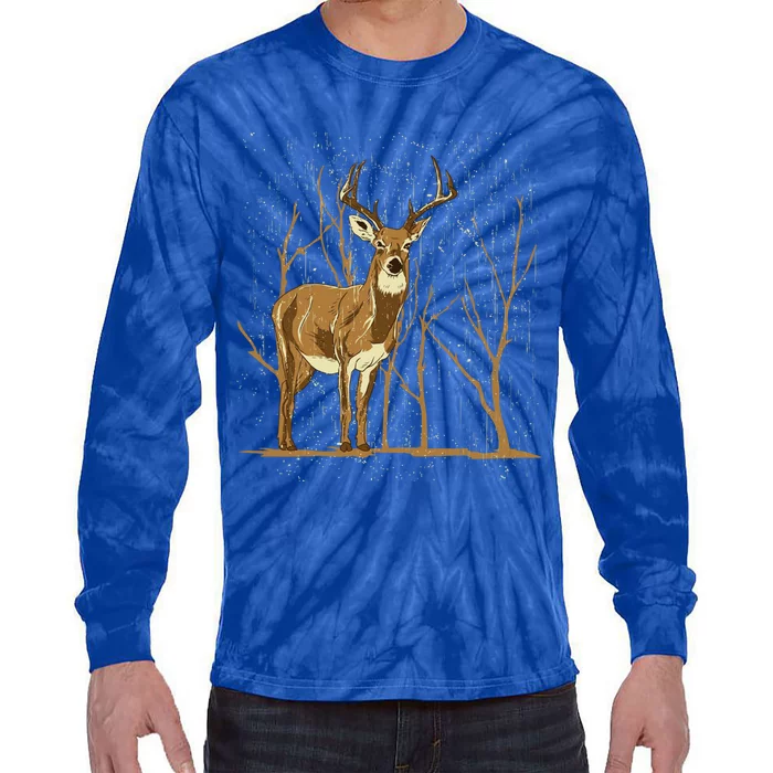 Deer Lover Deer Great Gift Tie-Dye Long Sleeve Shirt