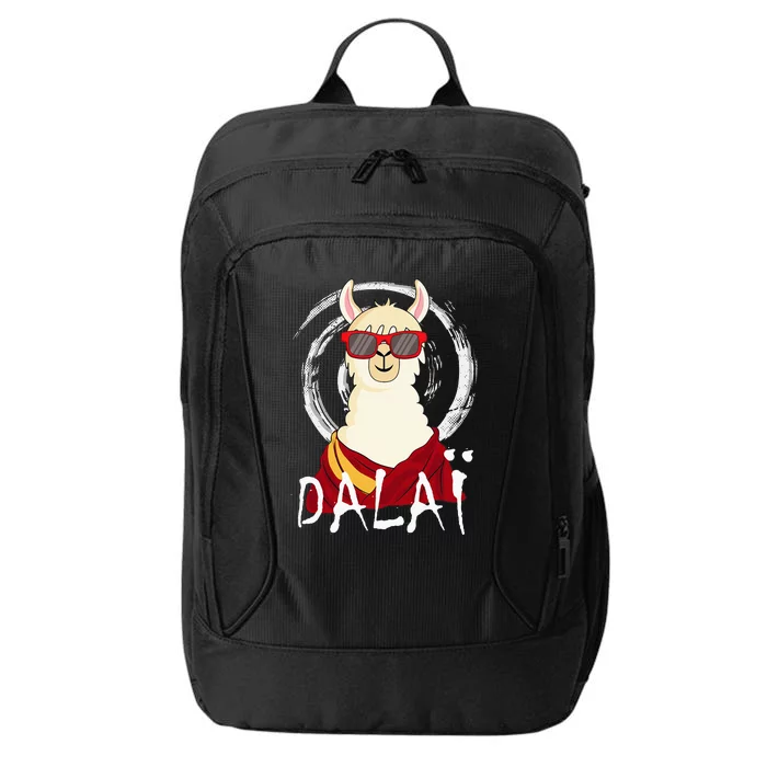 Dalai Lama Does Yoga Meditation With Buddhism Alpaca City Backpack