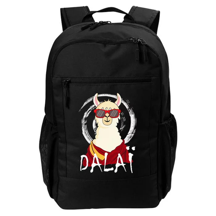 Dalai Lama Does Yoga Meditation With Buddhism Alpaca Daily Commute Backpack