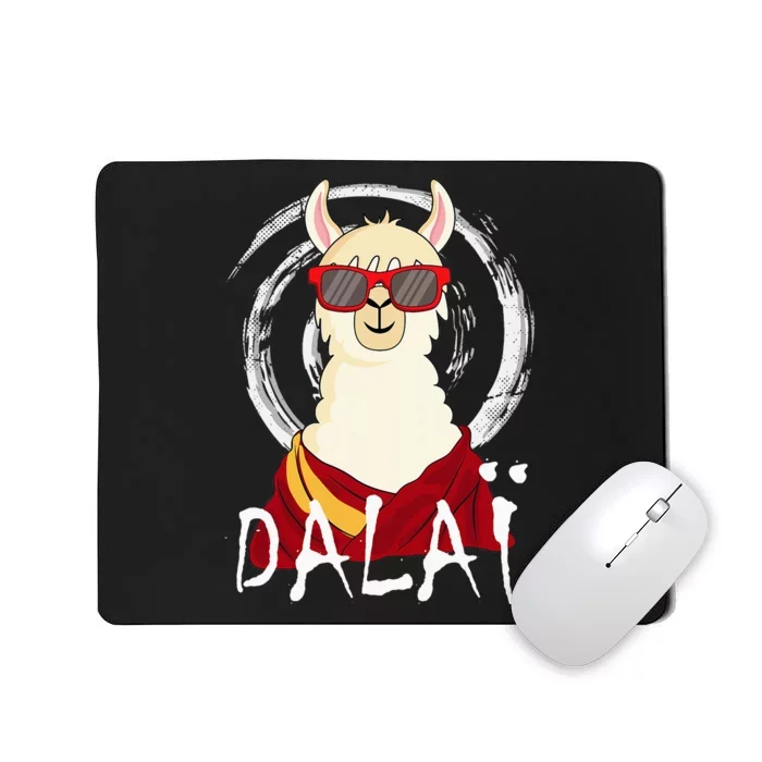 Dalai Lama Does Yoga Meditation With Buddhism Alpaca Mousepad