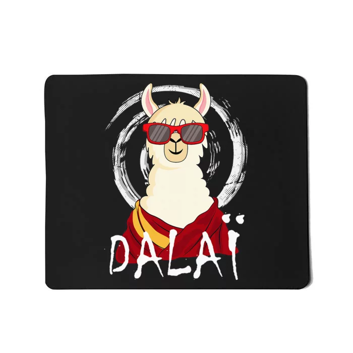 Dalai Lama Does Yoga Meditation With Buddhism Alpaca Mousepad