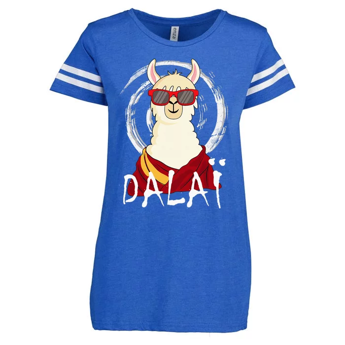 Dalai Lama Does Yoga Meditation With Buddhism Alpaca Enza Ladies Jersey Football T-Shirt