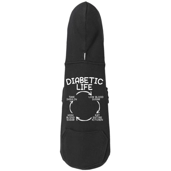 Diabetic Life Diabetes Awareness Month Insulin Pancreas Doggie 3-End Fleece Hoodie