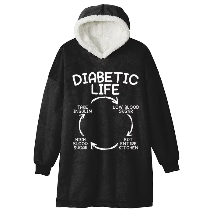 Diabetic Life Diabetes Awareness Month Insulin Pancreas Hooded Wearable Blanket