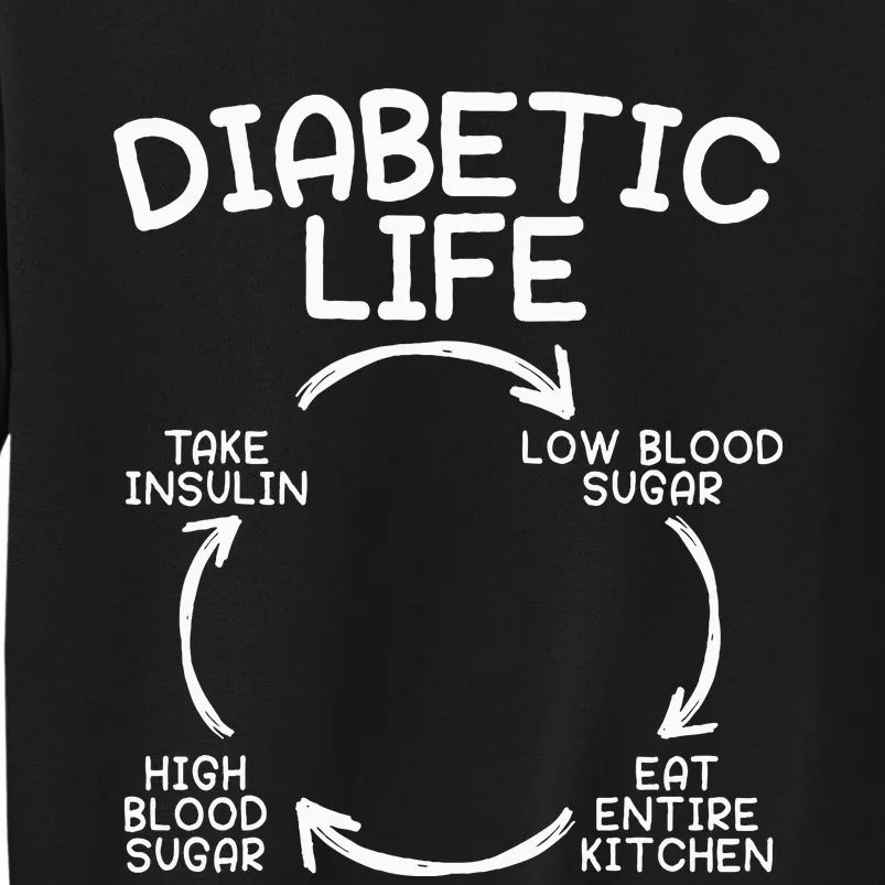 Diabetic Life Diabetes Awareness Month Insulin Pancreas Tall Sweatshirt