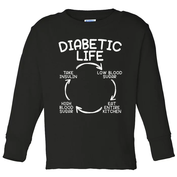 Diabetic Life Diabetes Awareness Month Insulin Pancreas Toddler Long Sleeve Shirt