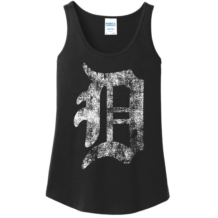 Detroit Letter Ladies Essential Tank