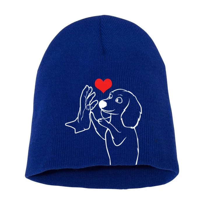 Dachshund Love Dog Owner Dachshund Lover Gift Short Acrylic Beanie