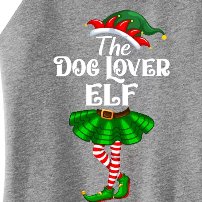 Dog Lover Elf Christmas Costume Matching Family Elf Squad Gift Women’s Perfect Tri Rocker Tank