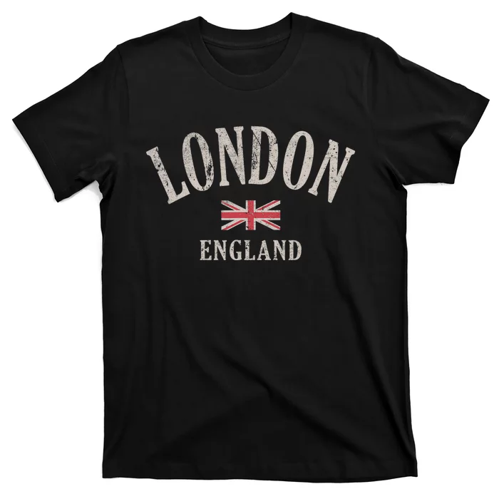 Distressed London England Uk Flag T-Shirt