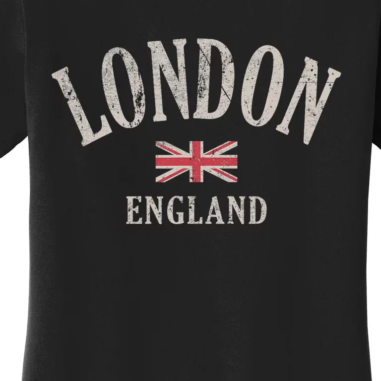 Distressed London England Uk Flag Women's T-Shirt