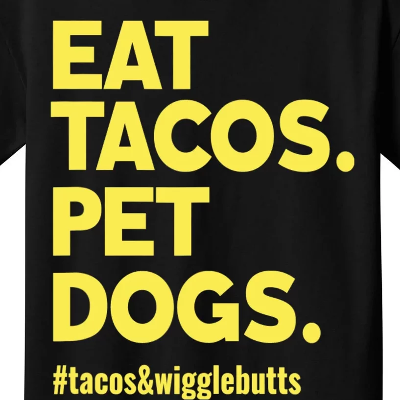 Dog Lover Eat Tacos Pet Dogs Kids T-Shirt