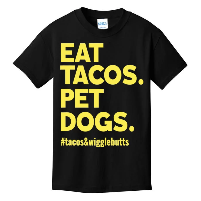 Dog Lover Eat Tacos Pet Dogs Kids T-Shirt