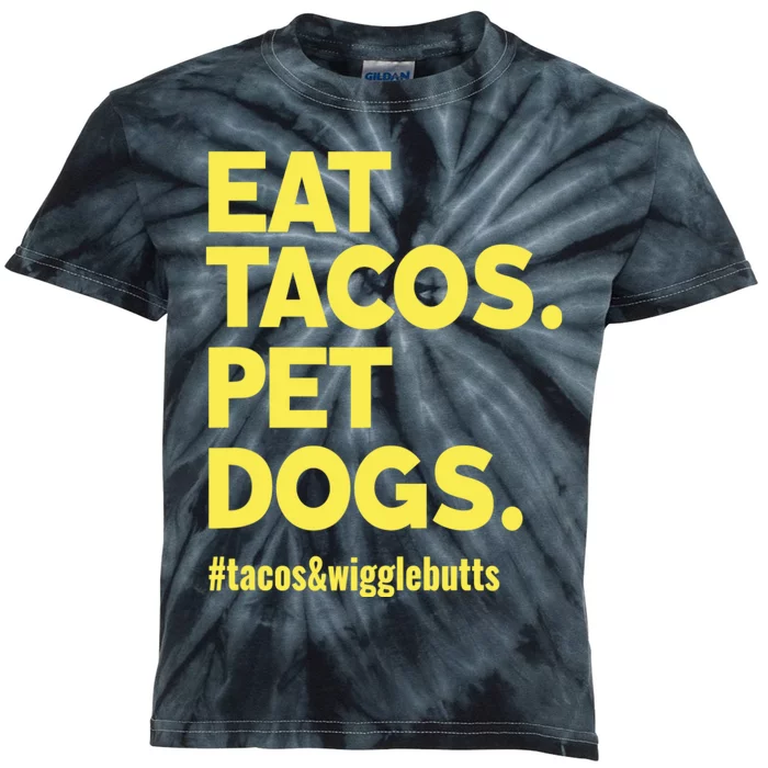 Dog Lover Eat Tacos Pet Dogs Kids Tie-Dye T-Shirt