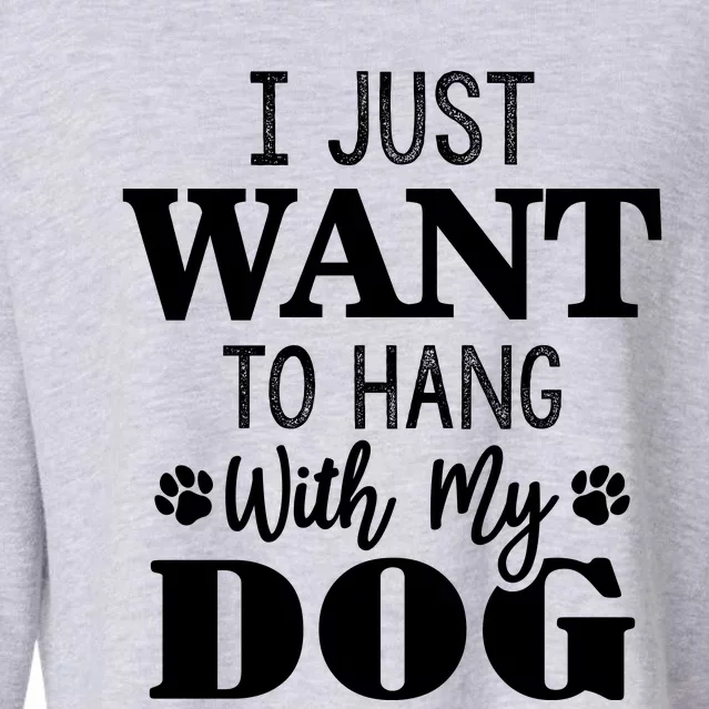 Dog Lovers Expression Cropped Pullover Crew